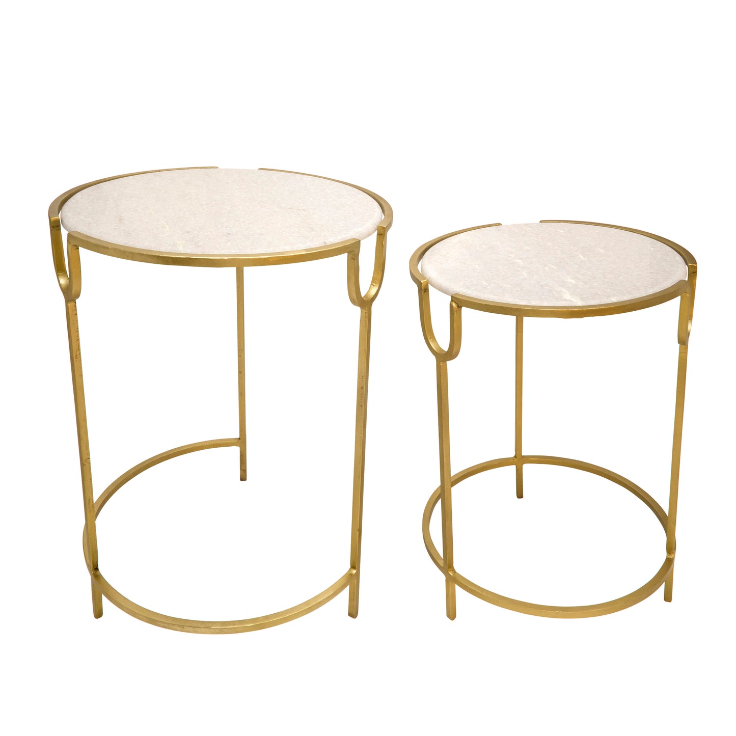 Accent Tables (Set of 2) - White Marble