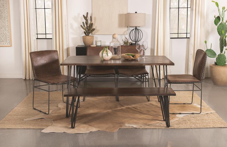 Topeka - Dining Table 5 Piece Set - Brown