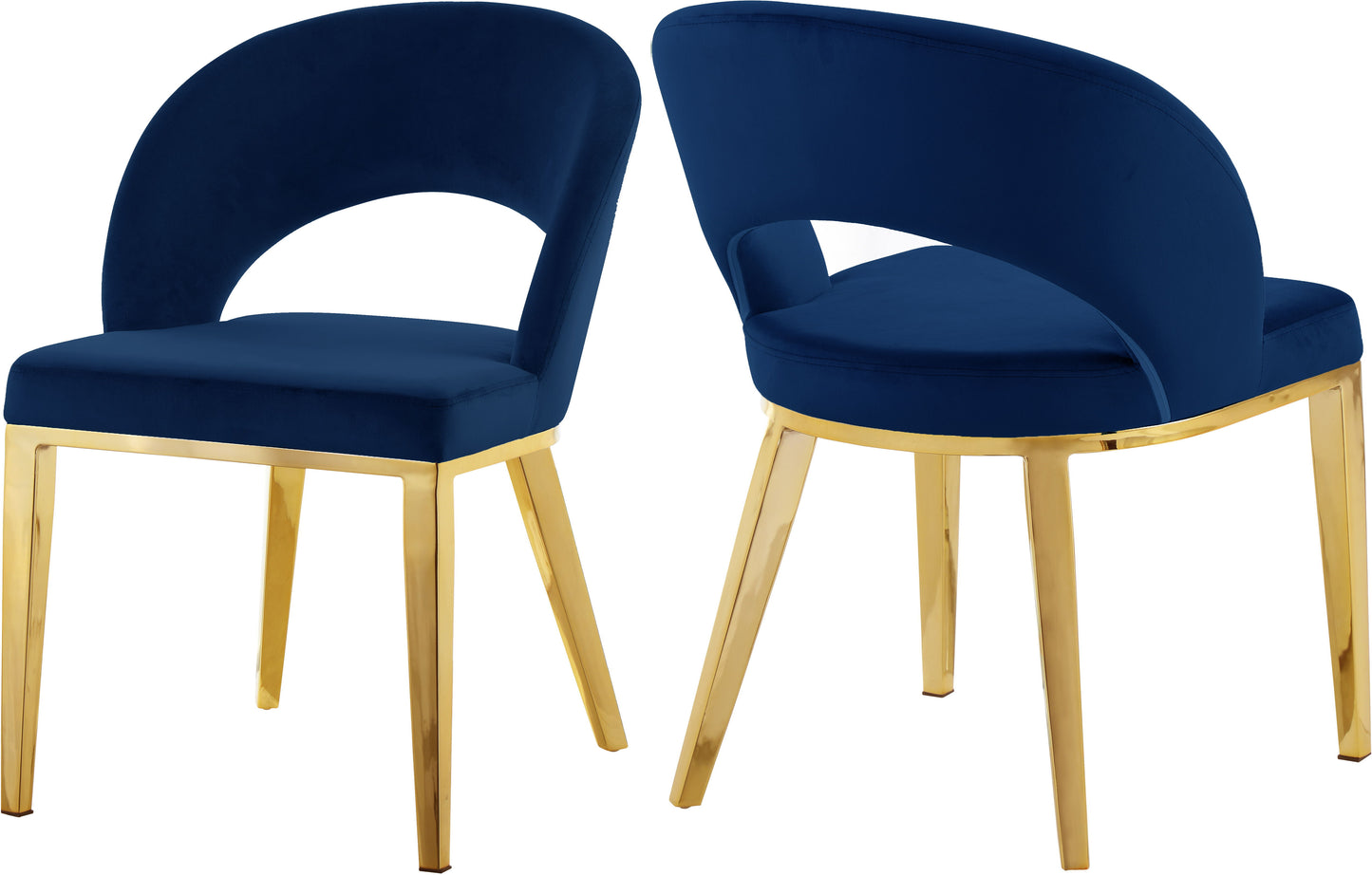 Roberto - Dining Chair with Gold Legs