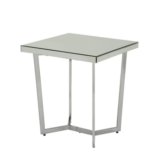 Hastin - End Table - Mirrored & Chrome