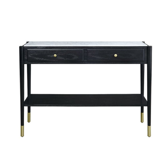 Atalia - Accent Table - Marble & Black