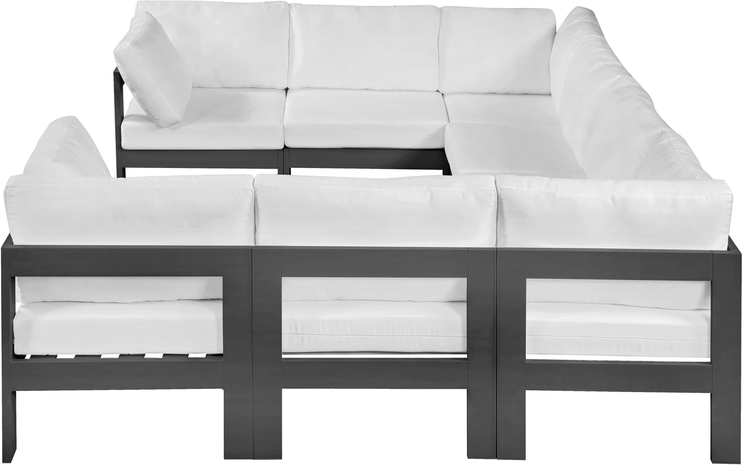 Nizuc - Outdoor Patio Modular Sectional 8 Piece - White