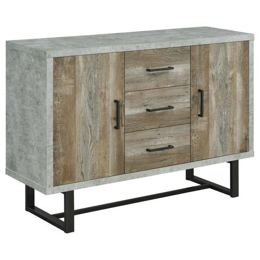 Abelardo - Accent Cabinet With Trestle Base - Pearl Silver