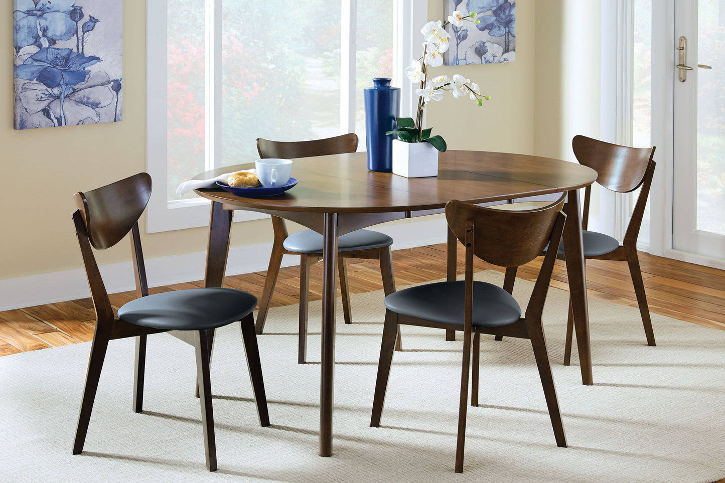 Malone - 5 Piece Set (Dining Table And 4 Side Chairs) - Brown