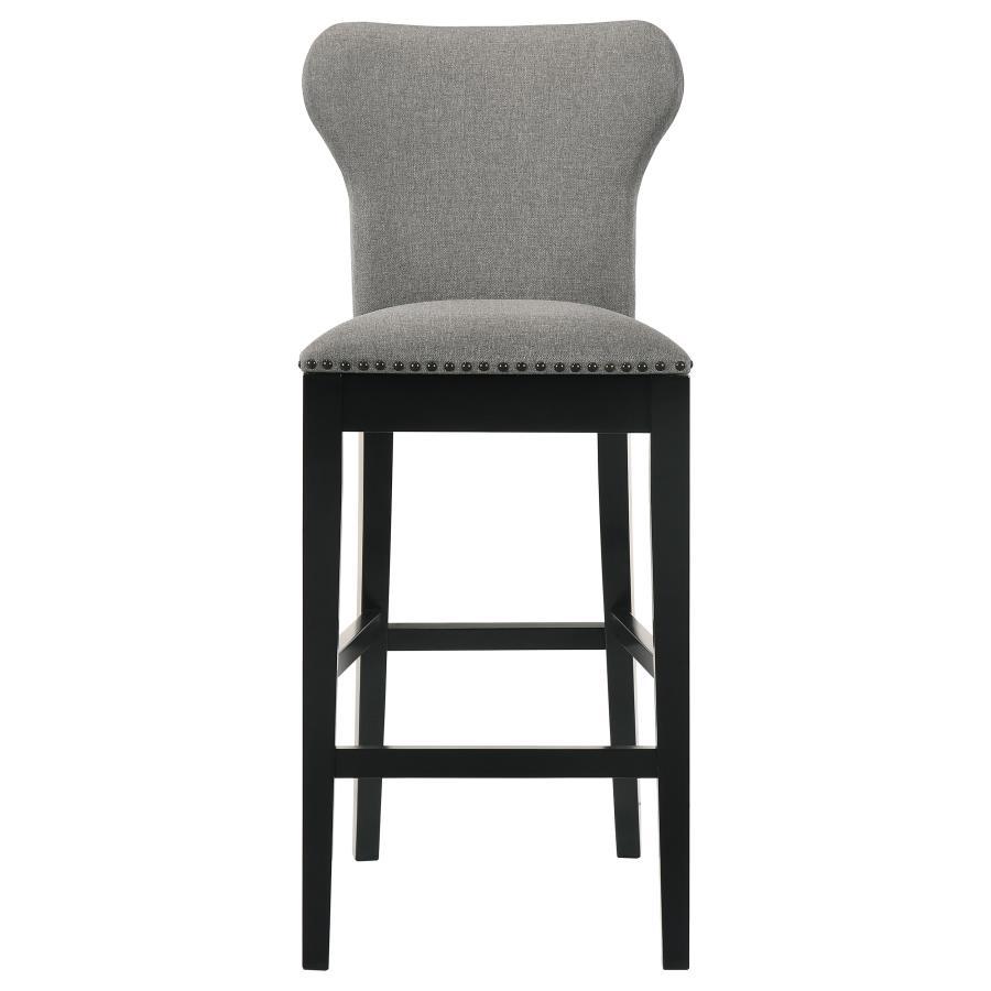 Rolando - Bar Stool (Set of 2) - Nailhead Trim - Gray