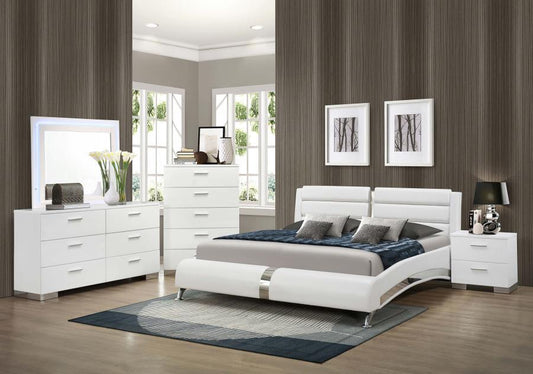 Jeremaine - Queen Bed 5 Piece Set - White