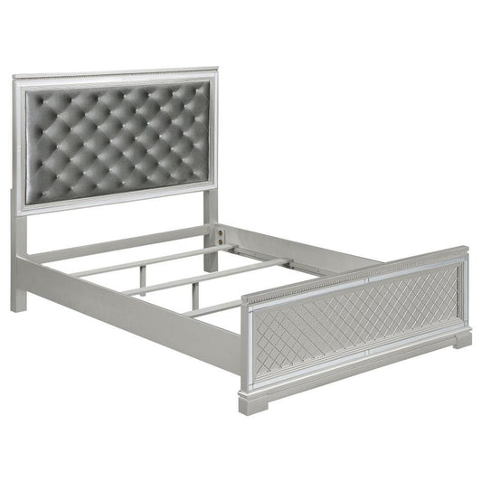 Eleanor - California King Bed - Pearl Silver