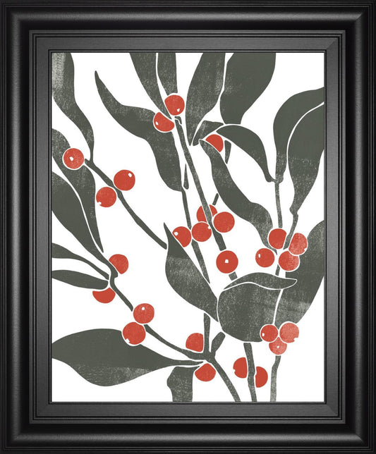 Colorblock Berry Branch II By Emma Scarvey 22x26 - Red