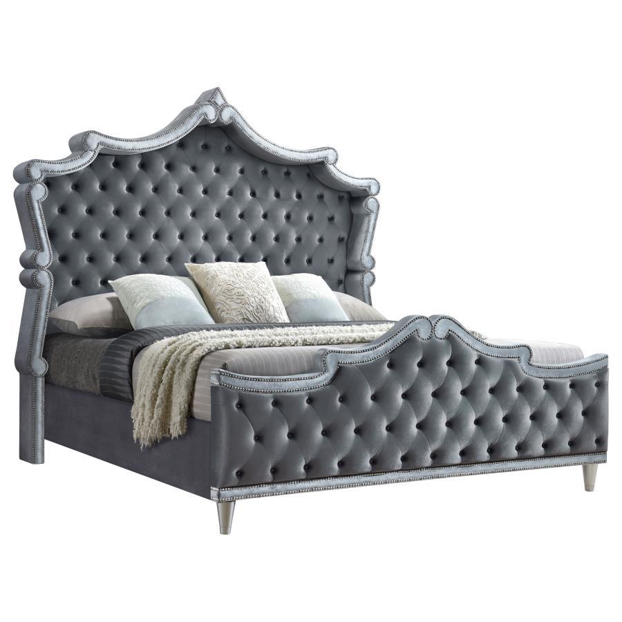 Eastern King Bed - Gray