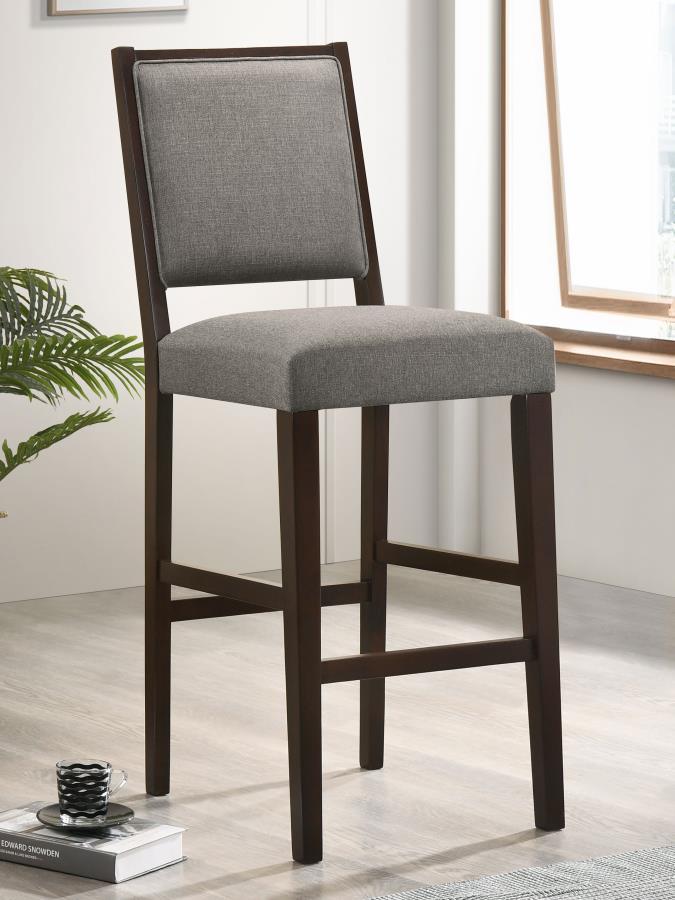 Bedford - Upholstered Bar Stool (Set of 2) - Gray