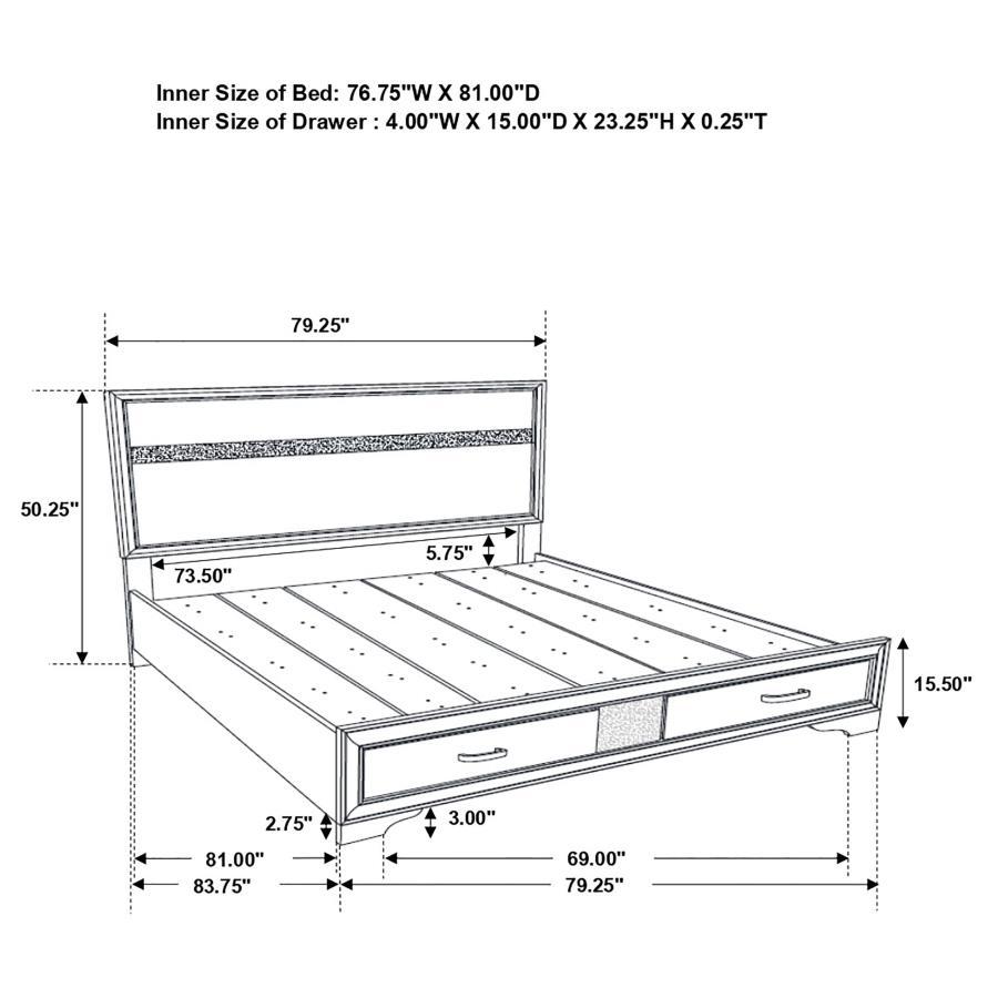 Miranda - 2-drawer Storage Bed