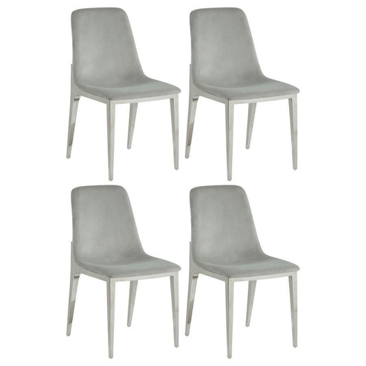 Irene - Upholstered Side Chair (Set of 4) - Pearl Silver