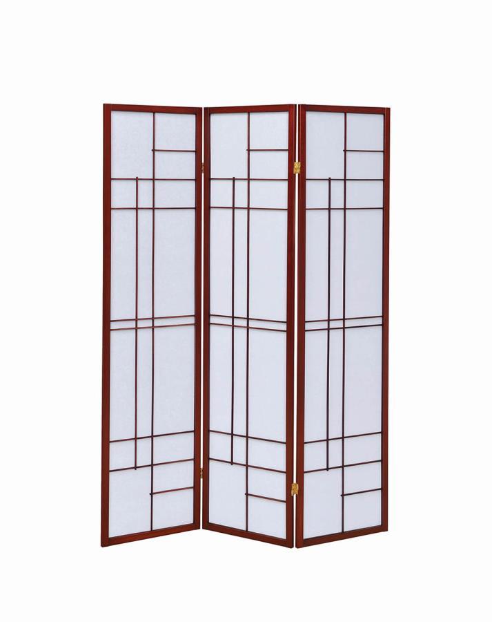 Katerina - 3-panel Floor Screen - White