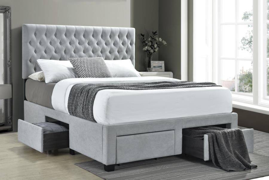 Shelburne - 4-drawer Button Tufted Storage Bed