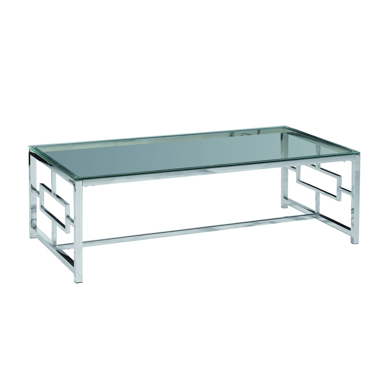 Metal / Glass Cocktail Table - Silver