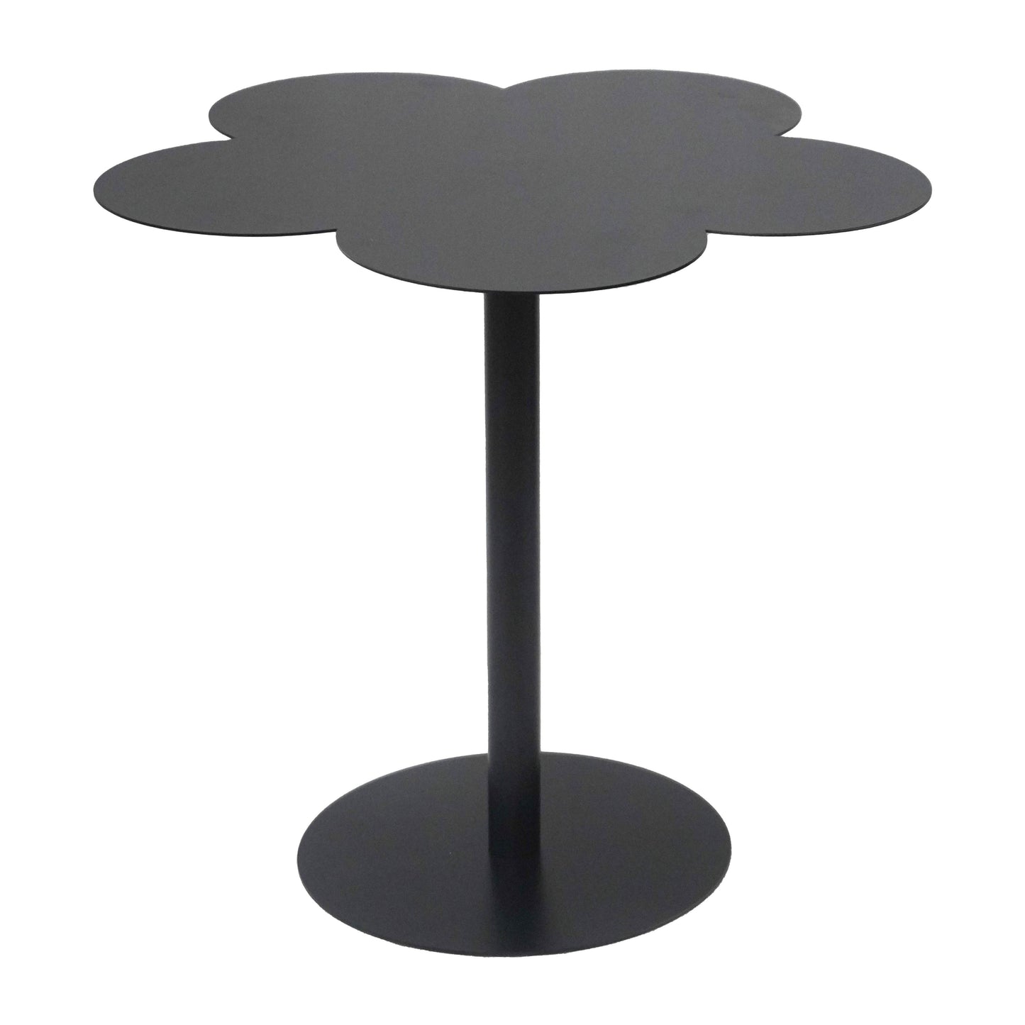 Metal Clover Shaped Side Table 22 x 21" - Black