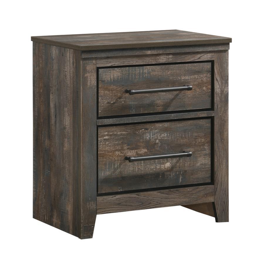 Ridgedale - 2-Drawer Nightstand - Weathered Dark Brown