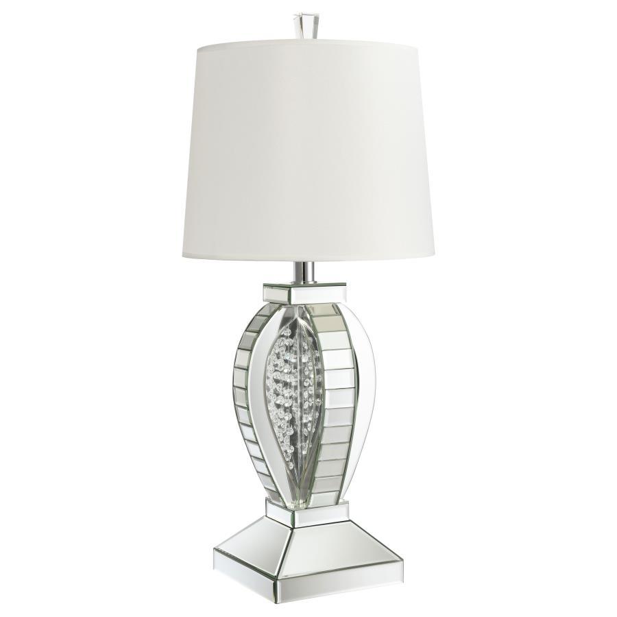 Klein - Table Lamp With Crystal Base - Pearl Silver