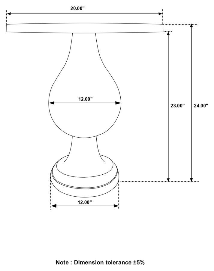 Dianella - Accent Table - 24" Black