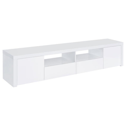 TV Console Wood - White
