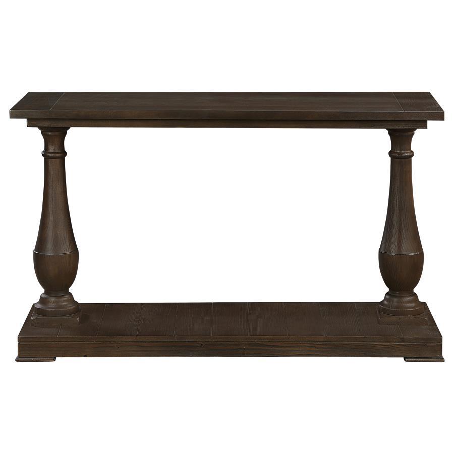 Walden - Sofa Table With Column Pedestal Leds - Brown