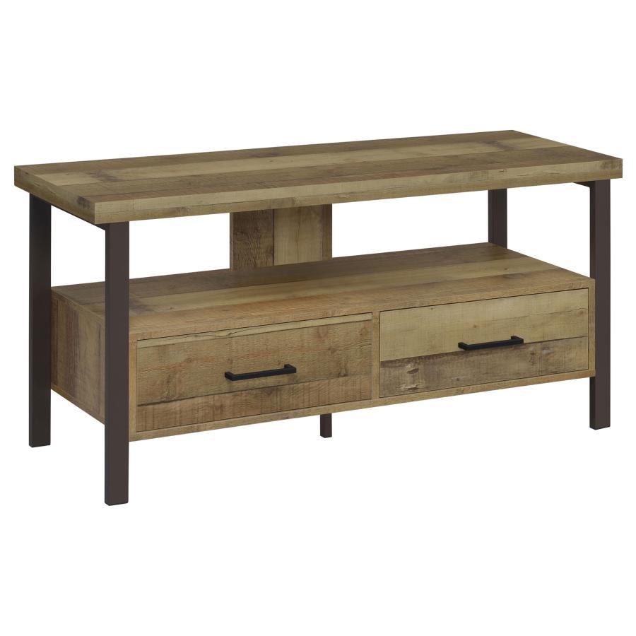 Coaster - 3-drawer Weathered Pine TV Console