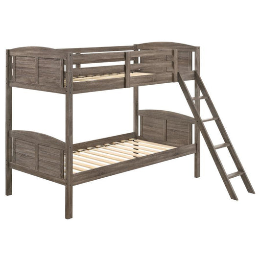 Flynn - Twin over Twin Bunk Bed - Light Brown