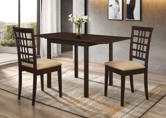 Kelso - 3 Piece Drop Leaf Dining Set - Brown