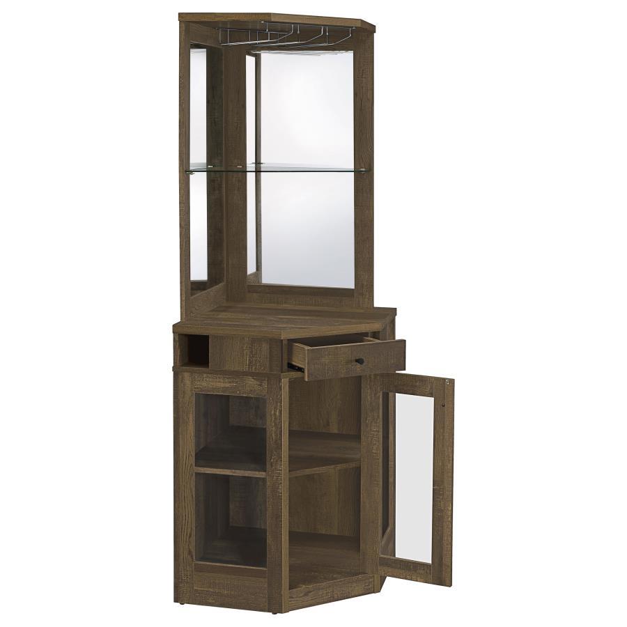 Alviso - Corner Bar Cabinet - Light Brown