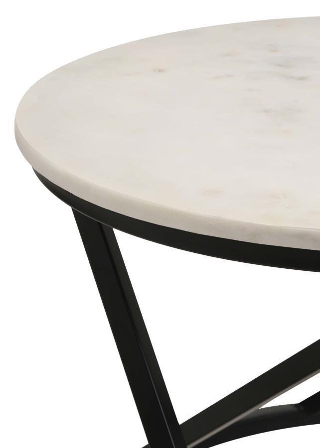 Miguel - Accent Table With C-shape - White