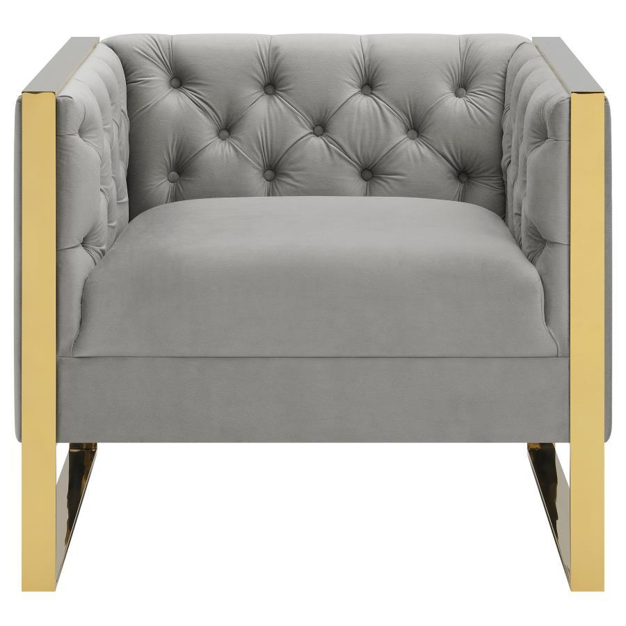 Eastbrook - Tufted Back Chair - Pearl Silver