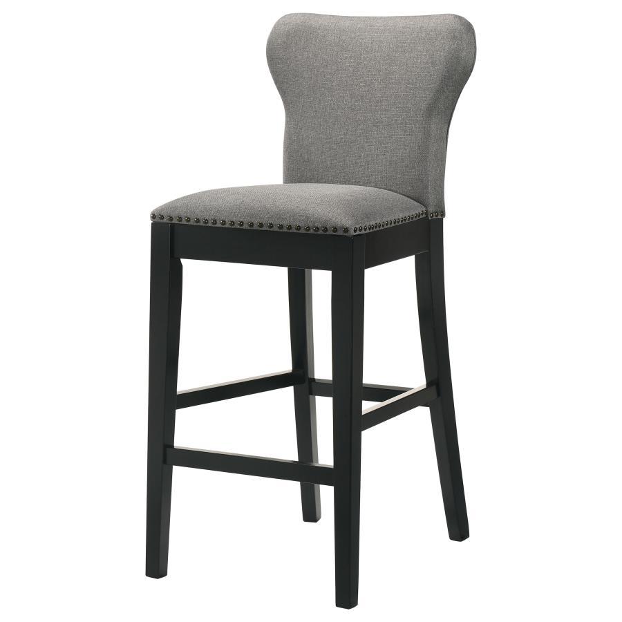 Rolando - Bar Stool (Set of 2) - Nailhead Trim - Gray