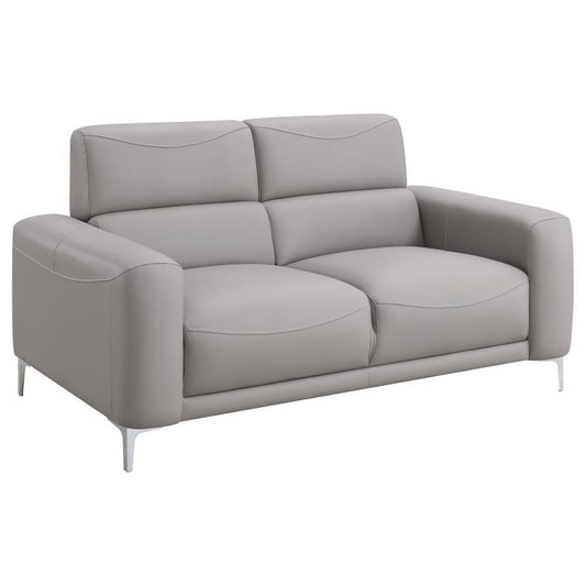 Glenmark - Loveseat - Pearl Silver