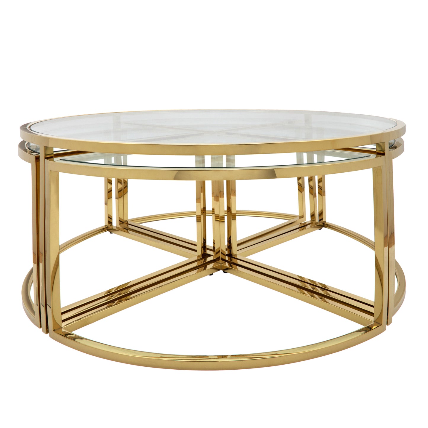 Metal Pull Out Coffee Table - Gold