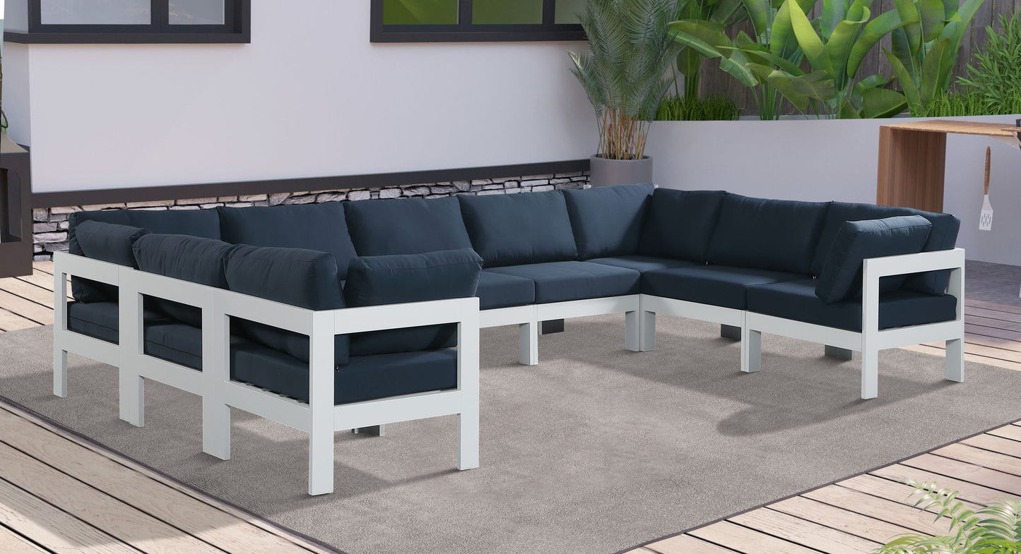 Nizuc - Outdoor Patio Modular Sectional - Navy - Modern & Contemporary