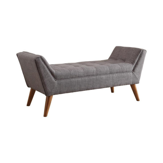 Benjamin - Flared Arm Bench - Gray