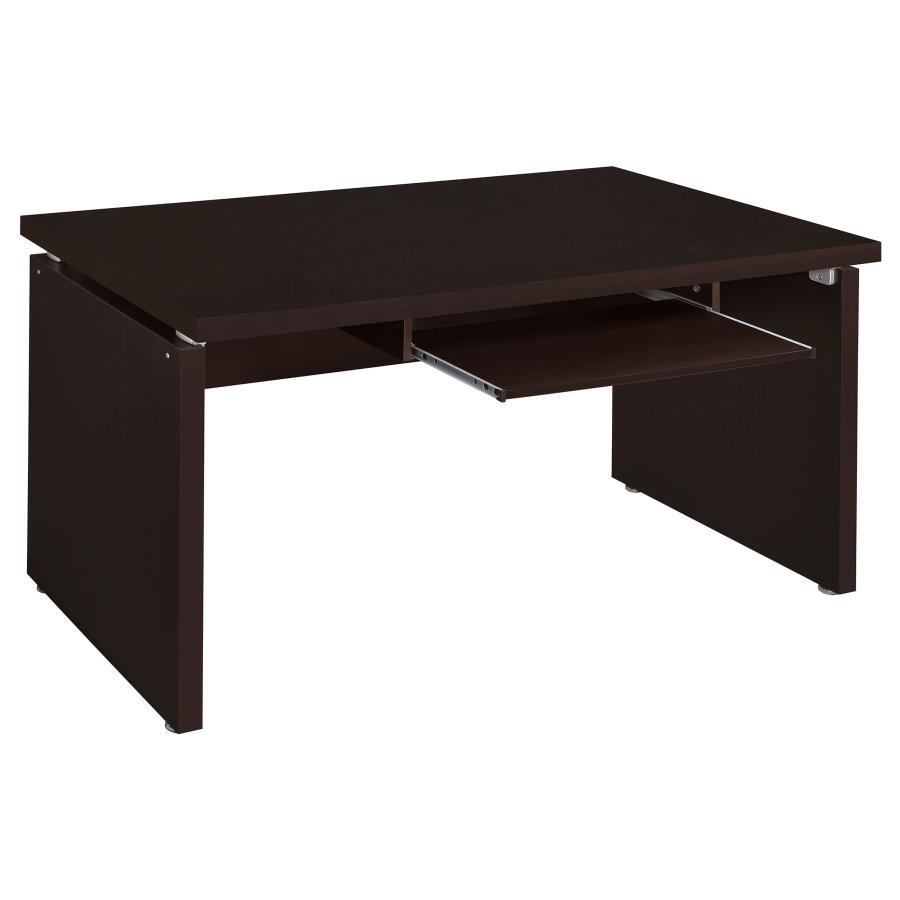 Skylar - Computer Desk With Key -board Drawer - Brown