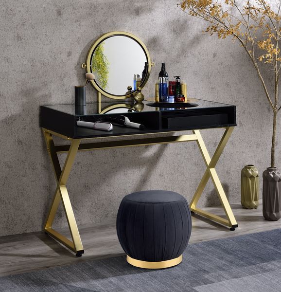 Coleen Vanity Desk W/Mirror & Jewelry Tray