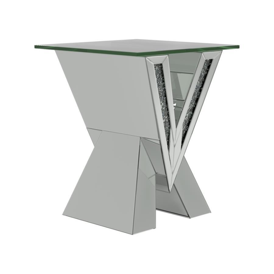 Taffeta - End Table - Pearl Silver