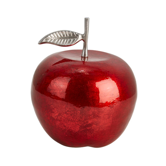 Aluminum Apple Decor 13" - Red