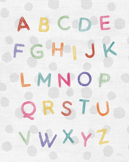 Watercolor Alphabet By Natalie Carpentieri - Pearl Silver