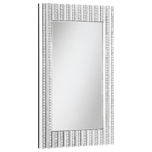 Aideen - Accent Mirror In Silver Finish - Pearl Silver