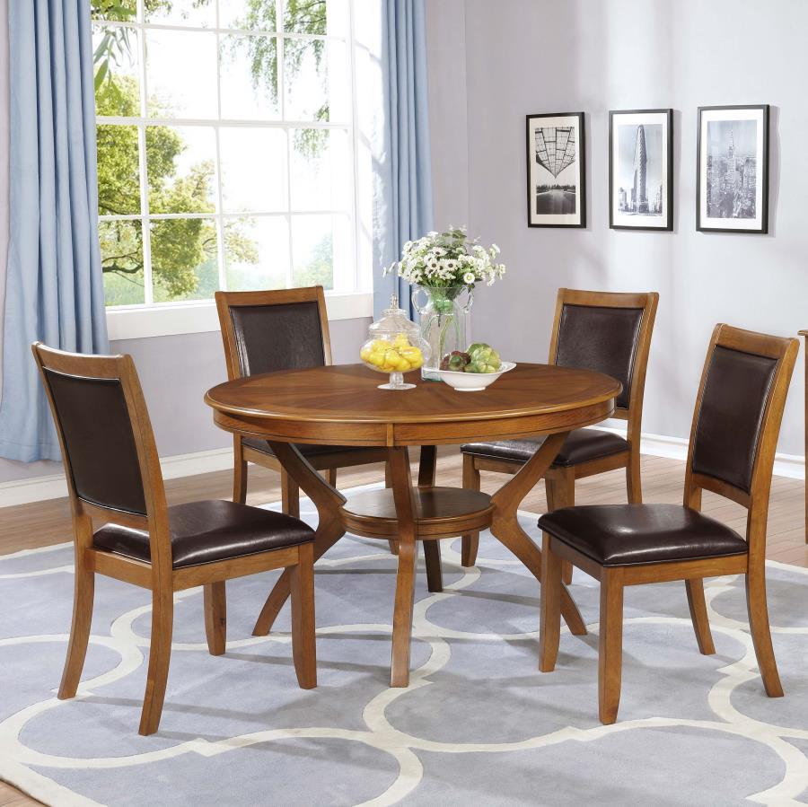 Nelms - 5 Piece Dining Room Set - Brown