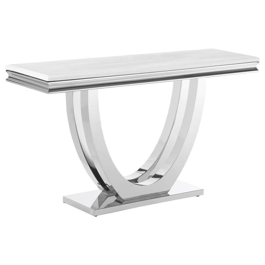 Adabella - Sofa Table - Pearl Silver