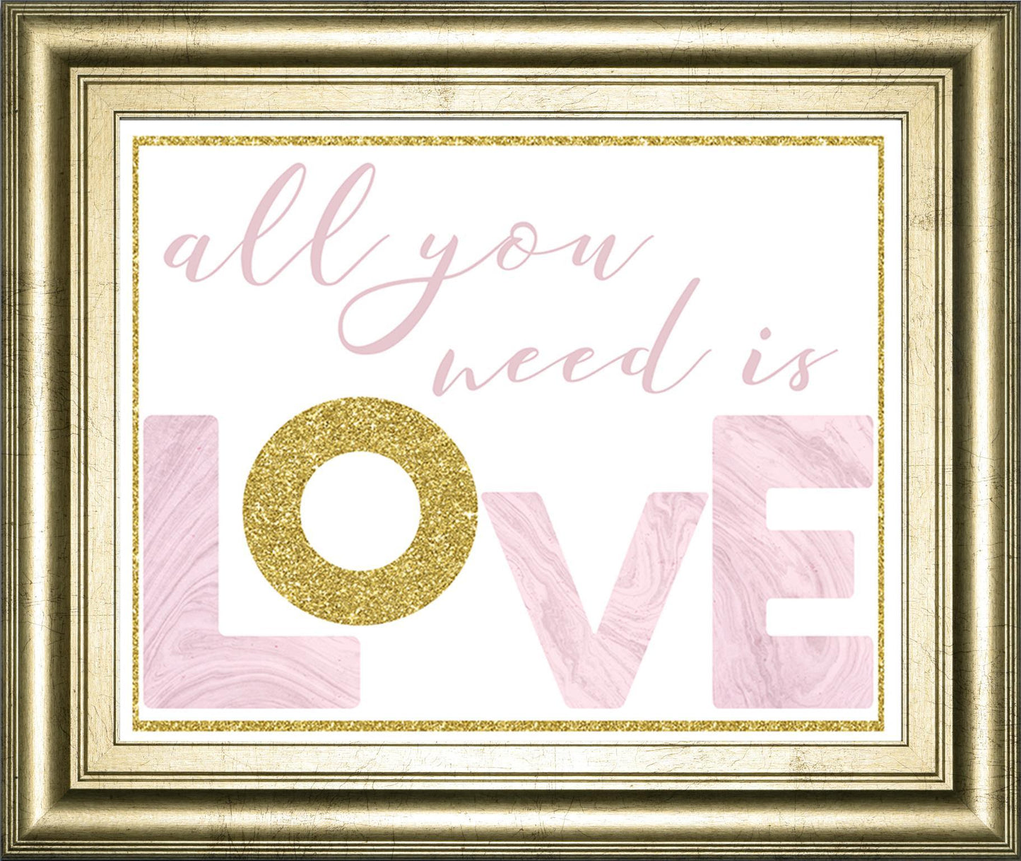 All You Need is Love By Amanda Murray 22x26 - Pink