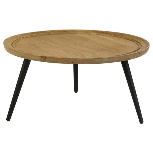 Zoe - Round Coffee Table - Light Brown