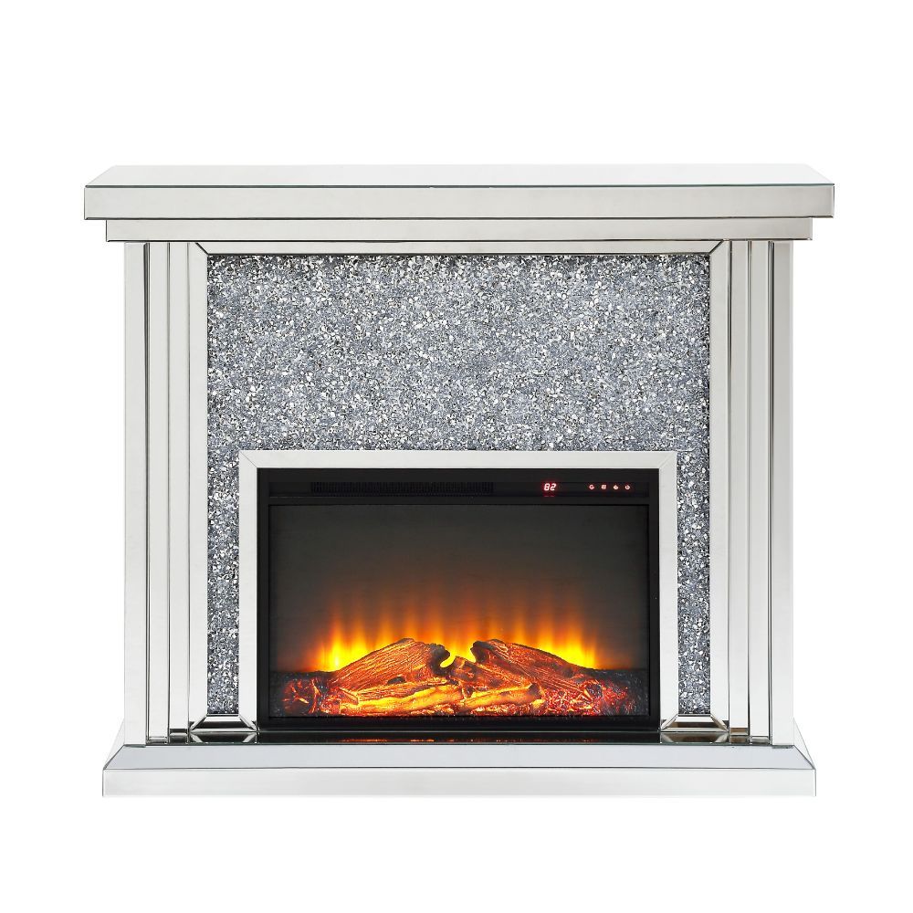 Norae - Fireplace - Mirrored & Faux Diamonds - 40"