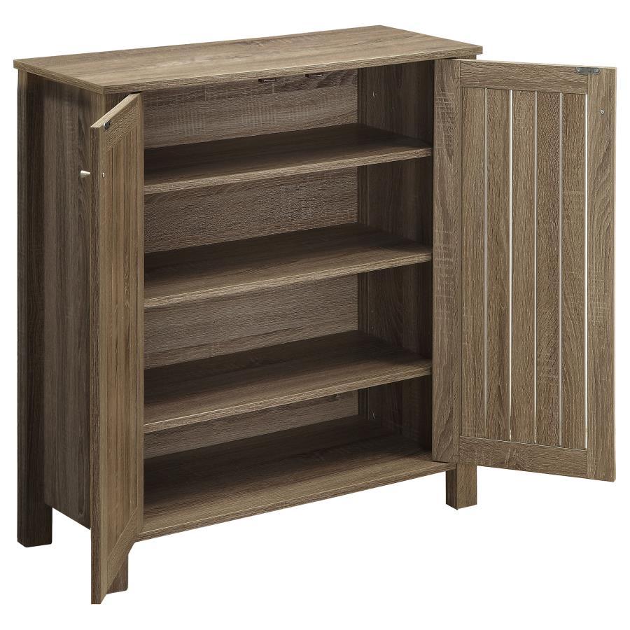 Marisa - 4-Shelf Shoe Cabinet - Light Brown