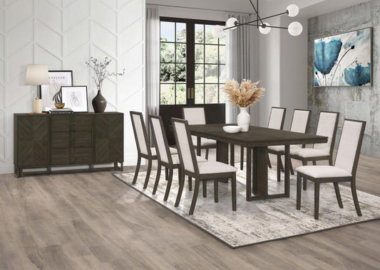 Dining Table 5 Piece Set - Dark Brown