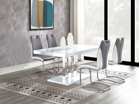 Brooklyn - Dining Table 5 Piece Set - Gray